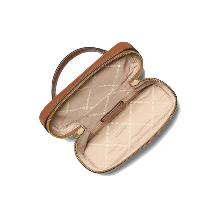 Michael Kors Women's Vivi Small Signature Logo Vanity Crossbody Bag Brown