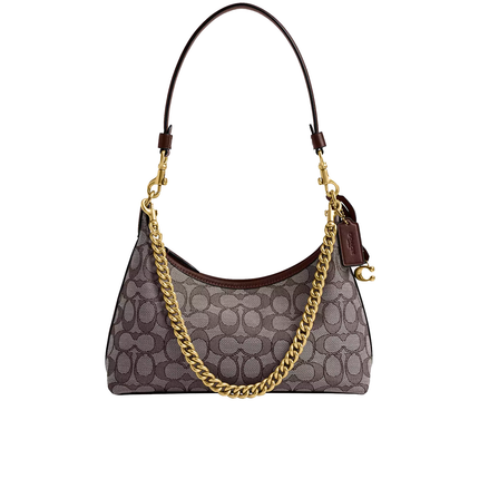 Coach Women's Juliet Shoulder Bag 25 In Signature Jacquard Brass/Oak Maple