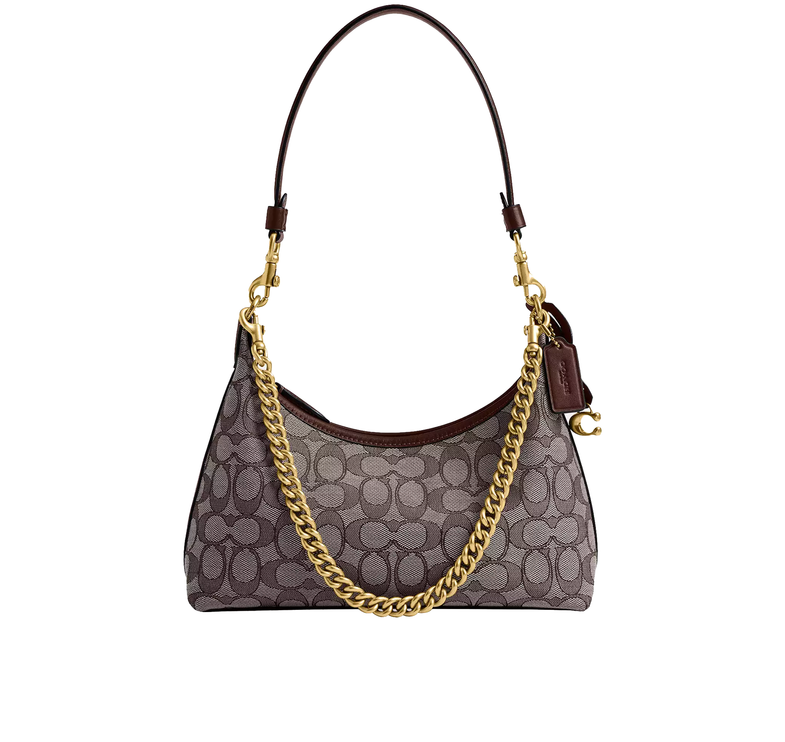 Coach Women's Juliet Shoulder Bag 25 In Signature Jacquard Brass/Oak Maple