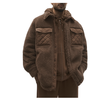 alo Men's Sherpa Edge Shacket Java Brown