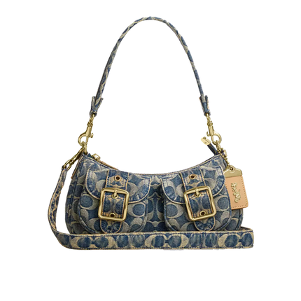 Coach Women's Ashton Bag In Signature Regenerative Cotton Denim Gold/Denim