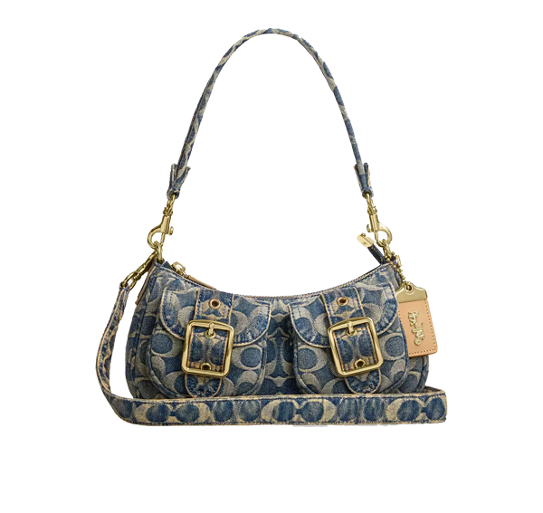 Coach Women's Ashton Bag In Signature Regenerative Cotton Denim Gold/Denim