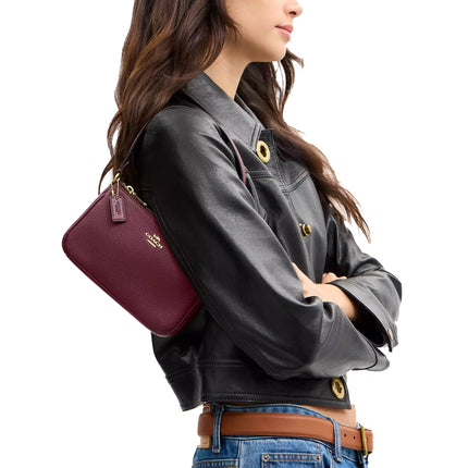 Coach Women's Nolita 19 Gold/Dark Cherry