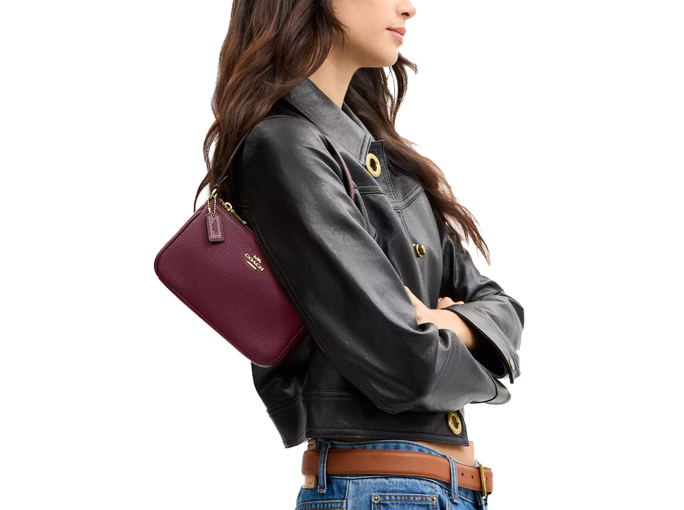 Coach Women's Nolita 19 Gold/Dark Cherry