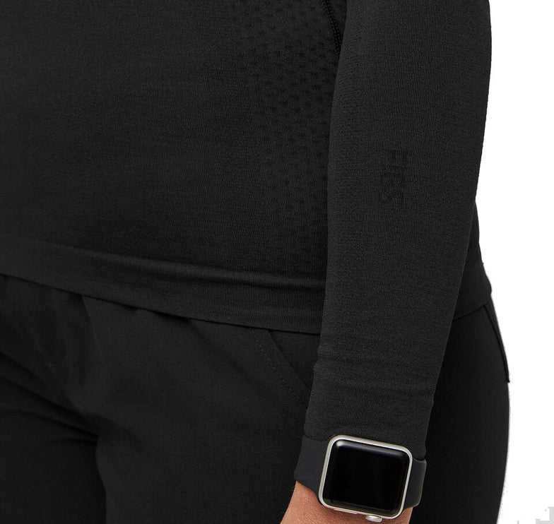 FIGS Women's Salta Seamless Longsleeve Underscrub Black