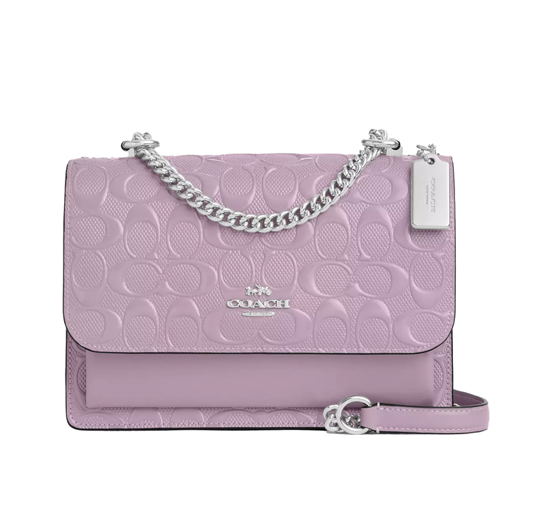 Coach Women's Klare Crossbody Bag In Signature Leather Silver/Jasmine