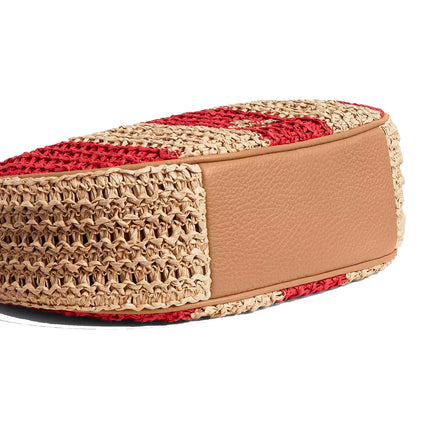 Coach Women's Emily Shoulder Bag With Charm Gold/Red/Tan
