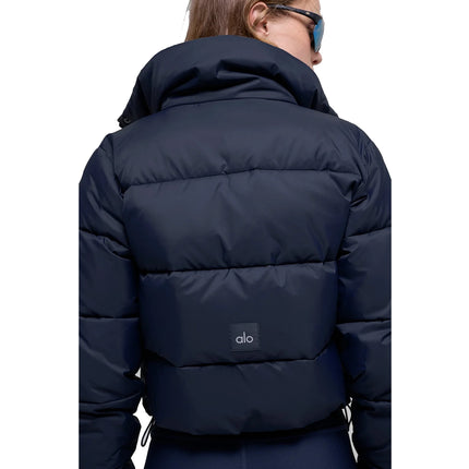 alo Women's Gold Rush Puffer Navy