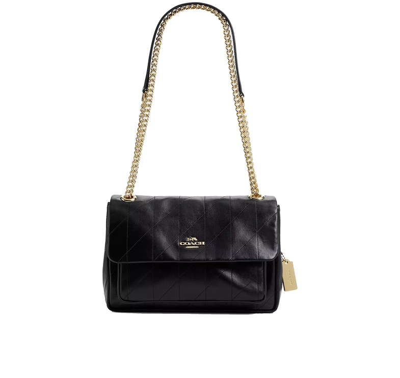 Coach Women's Elodie Crossbody Bag 24 With Quilting Gold/Black
