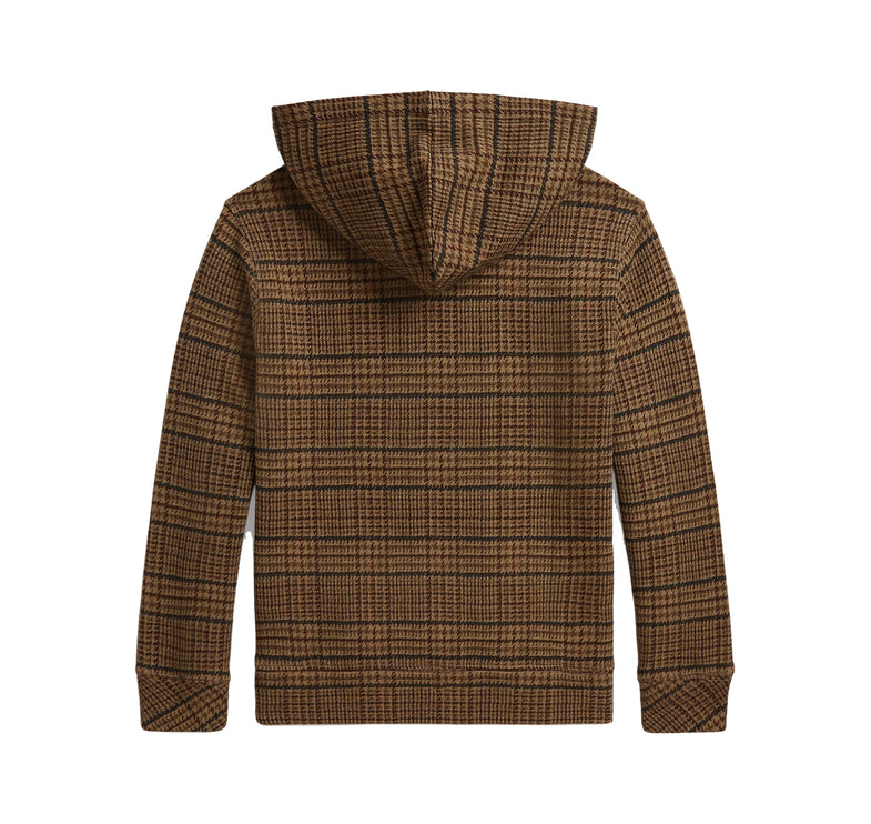 Polo Ralph Lauren Boy's Polo Bear Tweed-Print Hoodie Glenview Tweed