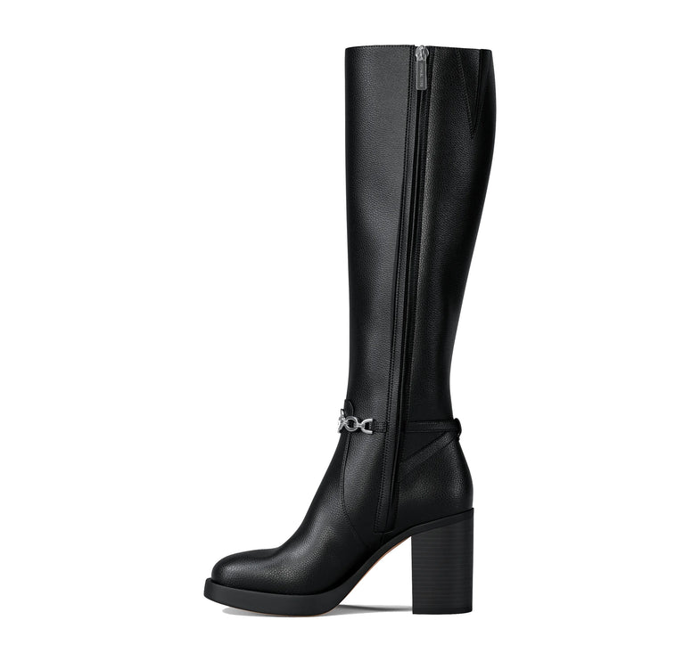 Michael Kors Women's Kacey Block Heel Boot Black