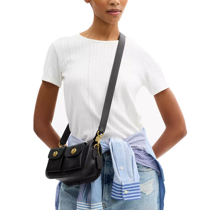 Coach Women's Crossbody Strap Brass/Black
