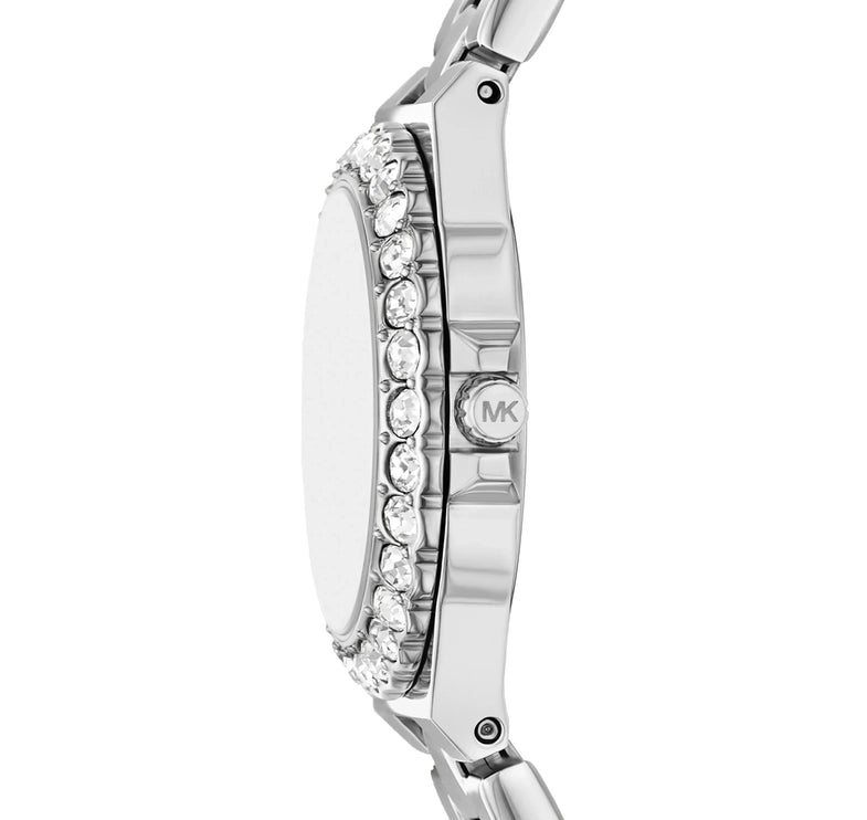 Michael Kors Women's Mini Lennox Pavé Silver-Tone Watch Silver MKO1318