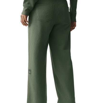 alo Women's Serenity Wide Leg Sweatpant Bamboo Green