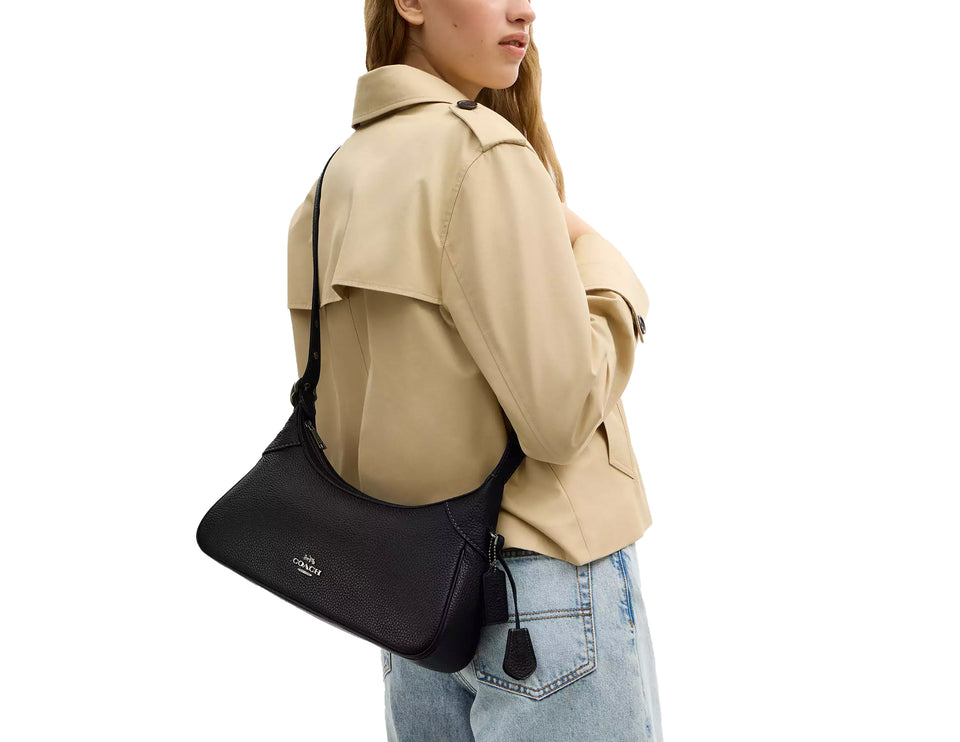 Coach Women's Ella Small Shoulder Bag Gunmetal/Black