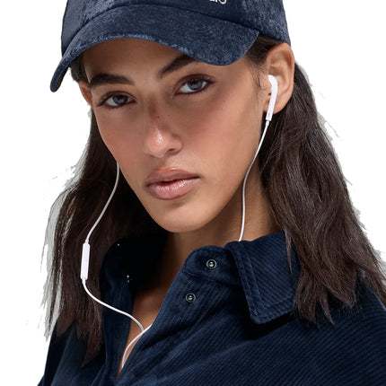alo Unisex Velvet Off-Duty Cap Navy