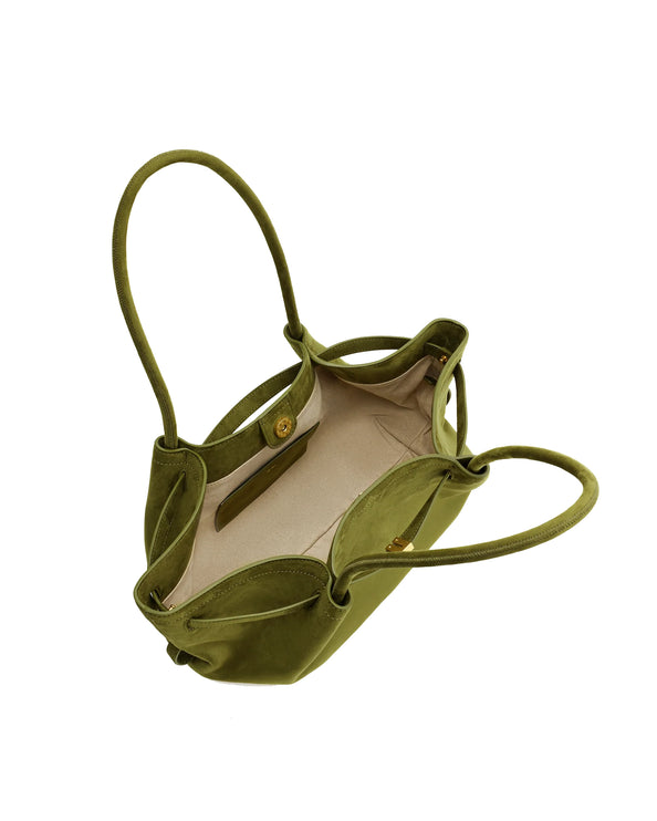 JW PEI Women's Hana Wide Faux Suede Tote Bag - Olive Green