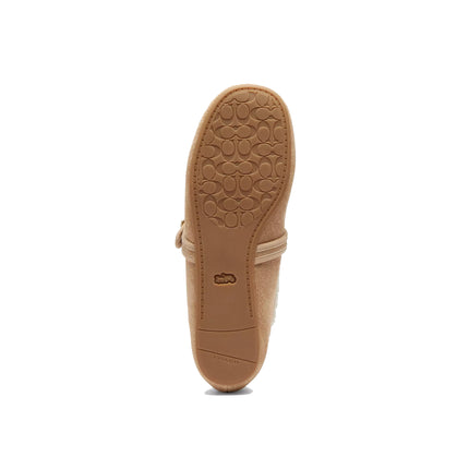 Coach Women's Sculpted C Mary Jane In Shearling Soft Beige