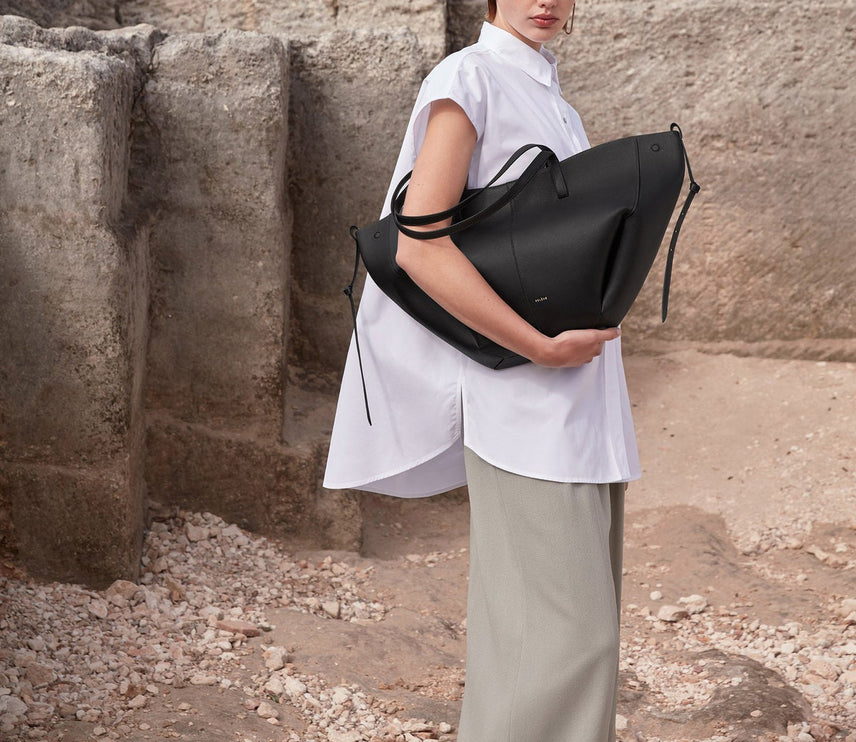 Polène Women's Cyme Edition Textured Black