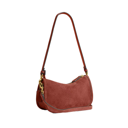 Coach Women's Waverly Bag Suede/Brass/Clay