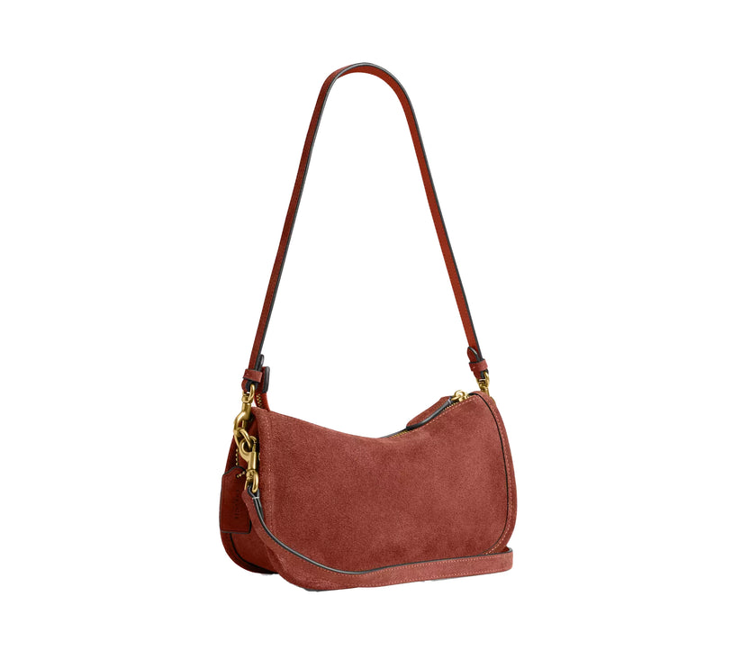 Coach Women's Waverly Bag Suede/Brass/Clay