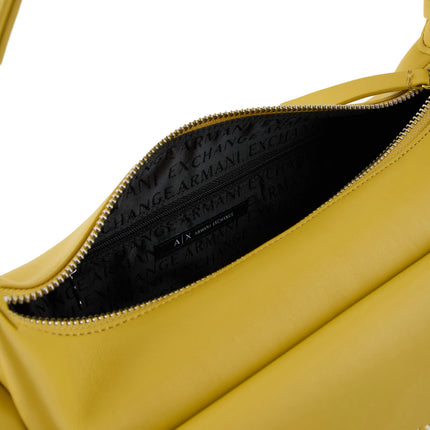 Armani Exchange Women's Large shoulder Bag With Side Pockets Yellow