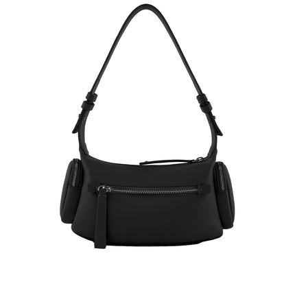Armani Exchange Women's Large Shoulder Bag With Side Pockets Black