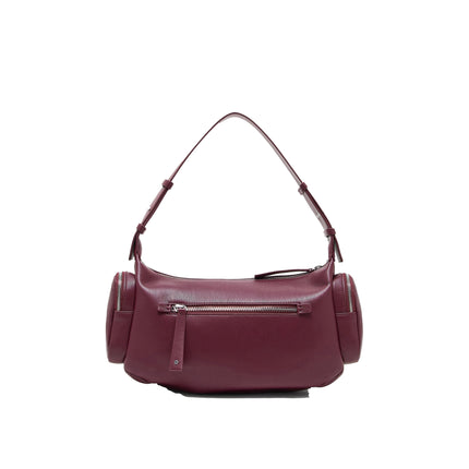 Armani Exchange Women's Large shoulder Bag With Side Pockets Burgundy