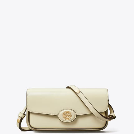 Tory Burch Women's Robinson Spazzolato Rectangular Shoulder Bag SHEA BUTTER