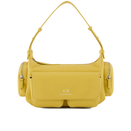 Armani Exchange Women's Large shoulder Bag With Side Pockets Yellow