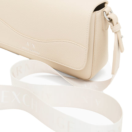 Armani Exchange Women's Allover Logo Shoulder Bag Beige