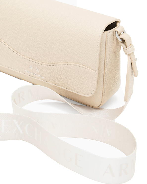 Armani Exchange Women's Allover Logo Shoulder Bag Beige