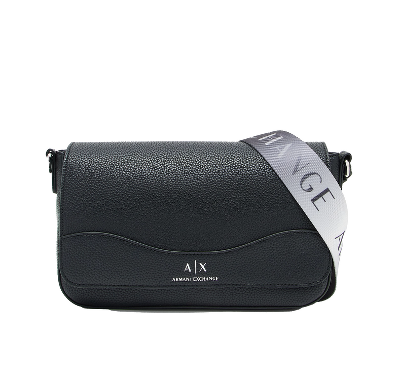 Armani Exchange Women's Allover Logo Shoulder Bag Black