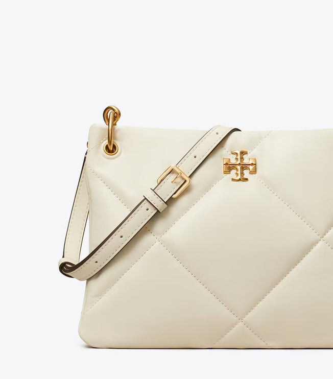 Tory Burch Women's Small Kira Diamond Quilt Shoulder Bag Warm White
