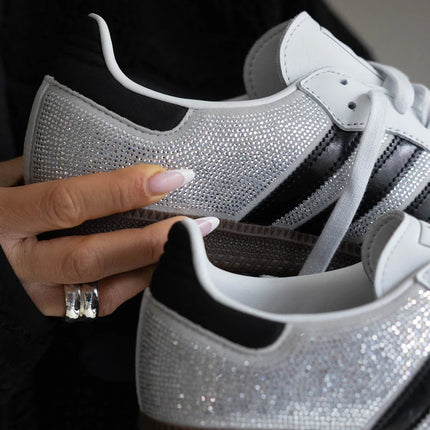 Adidas Samba OG Crystal Shoes Crystal White/Core White/Silver Metallic IH9055