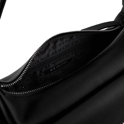 Armani Exchange Women's Large shoulder Bag With Side Pockets Black