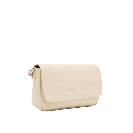 Armani Exchange Women's Allover Logo Shoulder Bag Beige