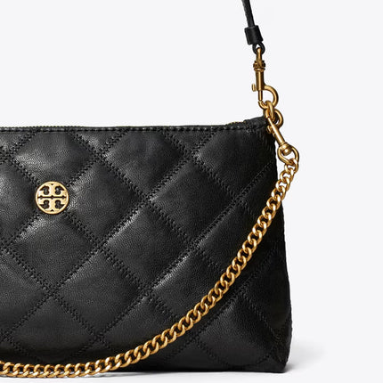 Tory Burch Women's Leather and Chain Shoulder Bag Black