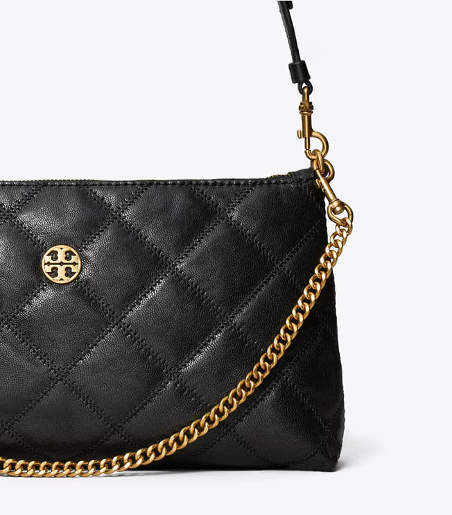 Tory Burch Women's Leather and Chain Shoulder Bag Black