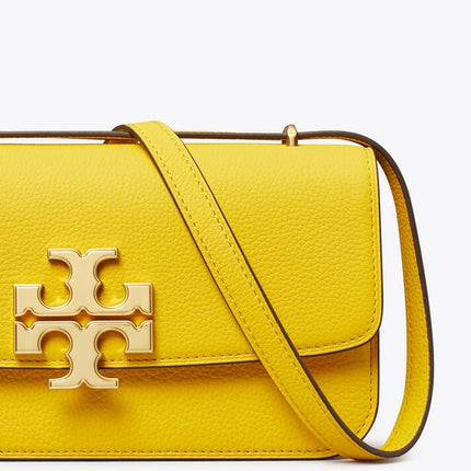 Tory Burch Women's Small Eleanor Pebbled Rectangular Bag Limoncello