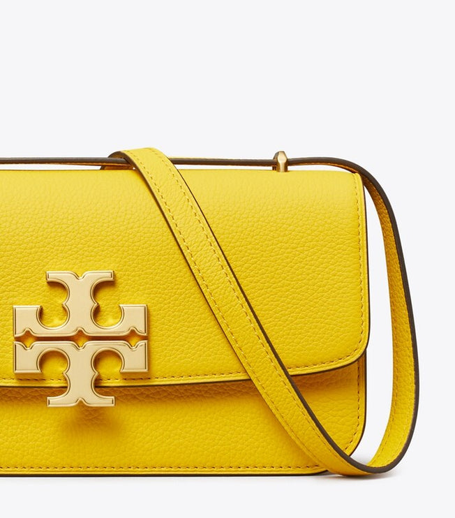 Tory Burch Women's Small Eleanor Pebbled Rectangular Bag Limoncello