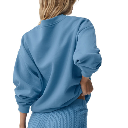 alo Women's Accolade Crew Neck Pullover California Blue
