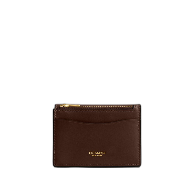 Coach Women's Essential Card Holder Wallet Brass/Maple