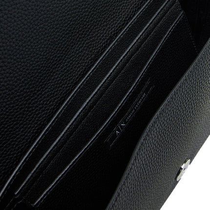 Armani Exchange Women's Allover Logo Shoulder Bag Black