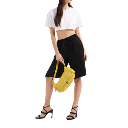Armani Exchange Women's Large shoulder Bag With Side Pockets Yellow