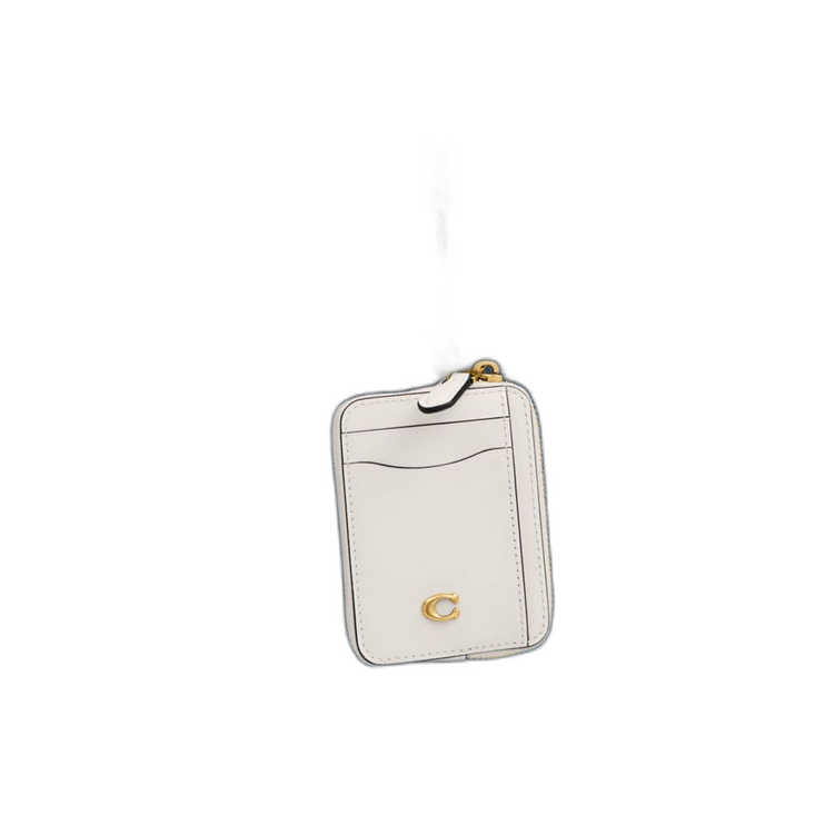 Coach Women's Essential Chain Card Case Brass/Chalk