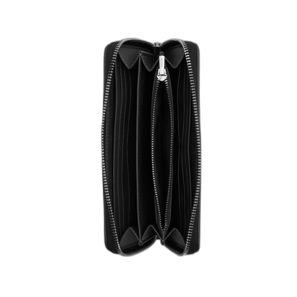 Coach Women's Long Zip Around Wallet In Signature Jacquard Silver/Black