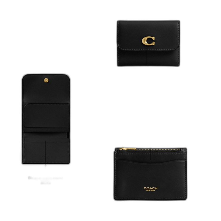 Coach Women's Essential Card Holder Wallet Brass/Honey Brown