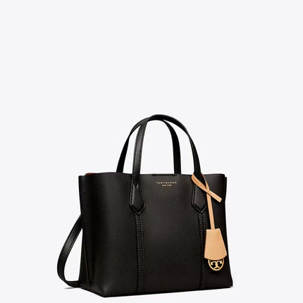 Tory Burch Women's Small Perry Triple-Compartment Tote Black