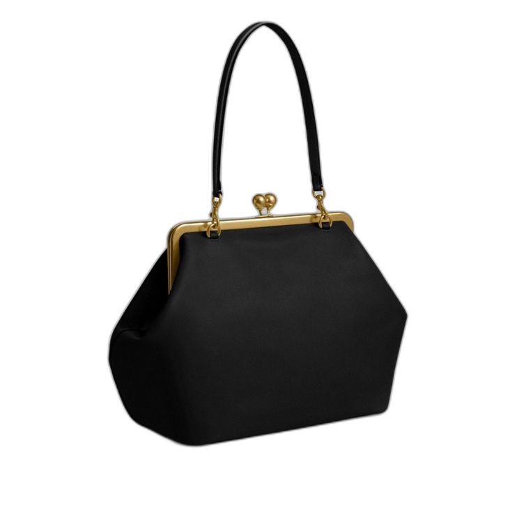 Coach Women's Large Kisslock Frame Bag Brass/Black